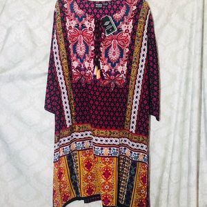 Ana-K Anadas Print Dress M NWT